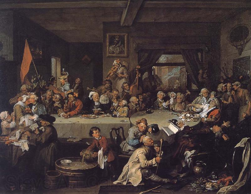 William Hogarth Election Series Norge oil painting art